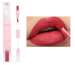 (HBL6203-09) Labial DUO KISS con gloss Tono 09 - RUBY ROSE - comprar online