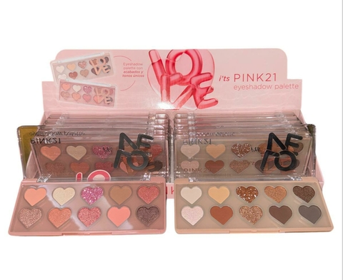 (CS4644x6) Set de 6 Paletas de sombras IT´S LOVE - PINK 21