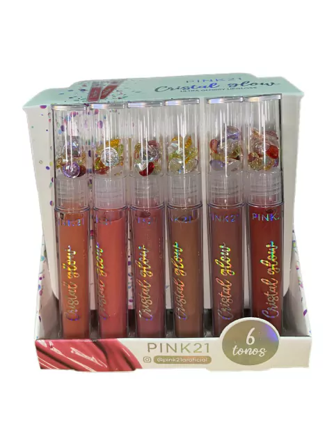 (CS4999x24) Set de 24 Gloss Cristal glow- PINK 21