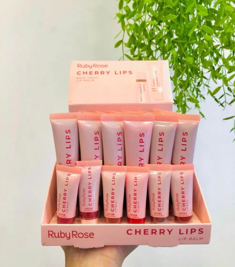 (HB-L6503x36) Set de 36 Lip balm CHERRY LIPS - RUBY ROSE - comprar online