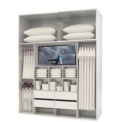 Placard Ropero + Baulera 200x240 8 Puertas Melamina 18 mm Factory Muebles - comprar online