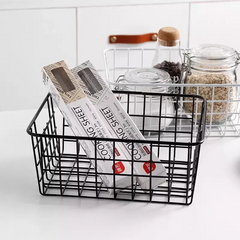 CANASTO DE METAL BILBAO BLACK - comprar online