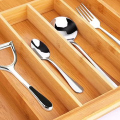 CAJA DE BAMBU CON DIVISION (4 ESPACIOS) BAMBU BOX 4 - comprar online