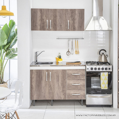 Mueble Cocina Combo Bajo Mesada + Alacena 120 Cm Melamina 18mm - comprar online