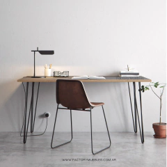 Escritorio Mesa Modelo Pampa estilo Nordico Industrial Patas de Hierro Hairpinlegs Melamina 120x60 en internet