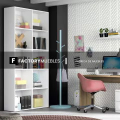 Combo Set Oficina Biblioteca 10 cubos + Escritorio + Mesa Baja 2 cajones en Melamina Factory 2 en internet