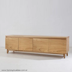 MESA RACK PARA TV MODELO Pehuenia PARAISO LAQUEADO POLIURETANICO SEMI MATE TRANSPARENTE FACTORY MUEBLES en internet