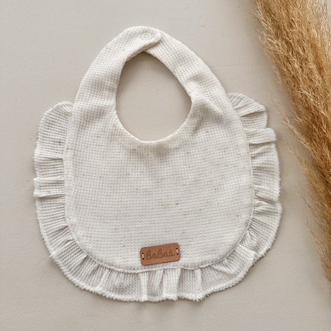 Babero Amelie - Natural jaspeado