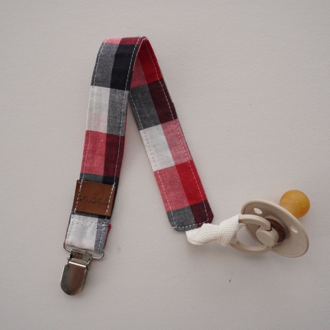 Portachupete - Cuadros rojo