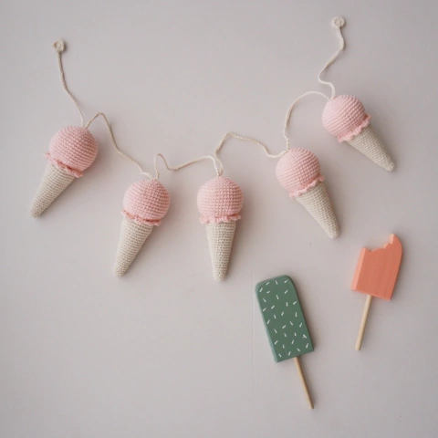 Guirnalda de Helados - Durazno a la crema