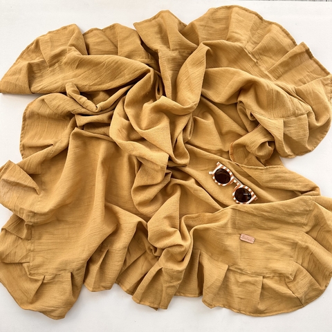 Manta de gasa de algodon - Mostaza