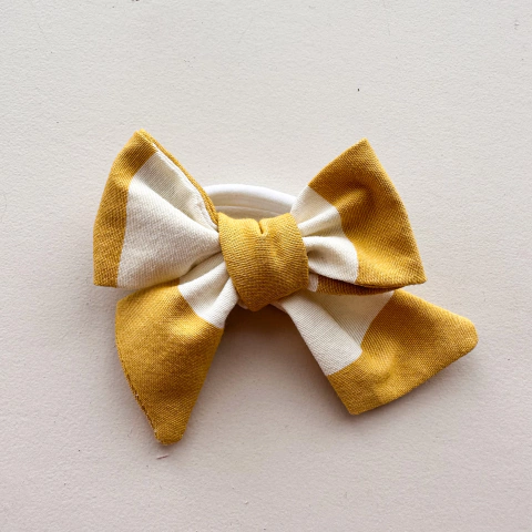Moño colita - Rayado amarillo
