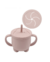 Vaso silicona doble tapa - Rosa blush