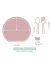 Plato de silicona + cuchara y tenedor - Mostaza - tienda online