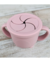Vaso silicona doble tapa - Rosa blush - comprar online
