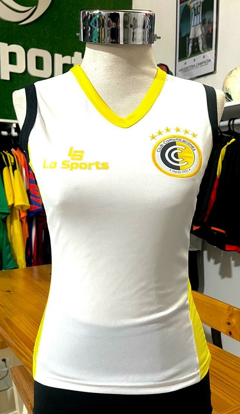 Musculosa blanca combinada