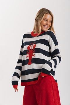 Sweater CRAB Azul y Rojo - Transferencia $47.025 - comprar online