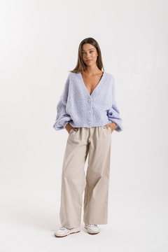 Cardigan ESTONIA Lavanda - Transferencia $41.025 en internet