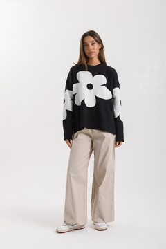 Sweater FLORA Marino - Transferencia $50.925 en internet