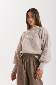 Sweater SELENIO Beige - Transferencia $40.425 en internet