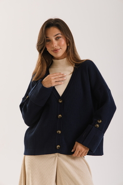 Cárdigan AMALFI Azul - comprar online