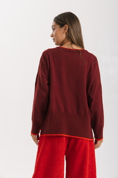 Sweater VERBENA Bordo - Transferencia $47.025 - tienda online