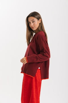 Sweater VERBENA Bordo - Transferencia $47.025