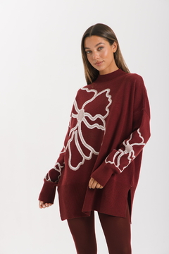 Sweater FILIPA Bordo - Transferencia $47.025 en internet
