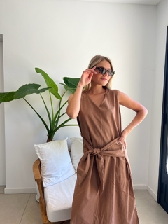 Vestido FRANCA Chocolate - Transferencia $46.500 en internet