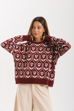 Sweater JACINTA Bordo - Trasnferencia $40.425 - comprar online
