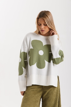 Sweater FLORA Crudo - Transferencia $50.925 en internet