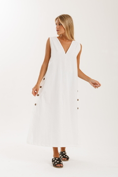 Vestido RITA Crudo - Transferencia $46.500 - comprar online