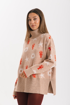 Maxi poleron OCEAN Beige - Transferencia $47.025 en internet