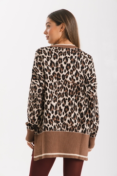 Sweater ANIMAL PRINT Chocolate y Beige - Transferencia $47.025 - tienda online