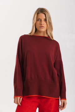 Sweater VERBENA Bordo - Transferencia $47.025 - comprar online