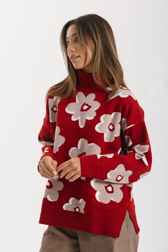 Maxi poleron ROXI Bordo - Transferencia $47.025 - tienda online