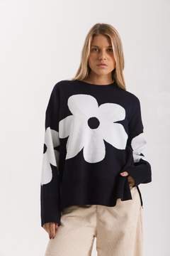 Imagen de Sweater FLORA Marino - Transferencia $50.925