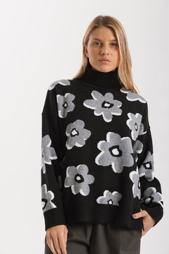 Maxi poleron ROXI Negro - Transferencia $47.025 - tienda online