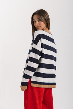 Sweater CRAB Azul y Beige - Transferencia $47.025 - RP boutique