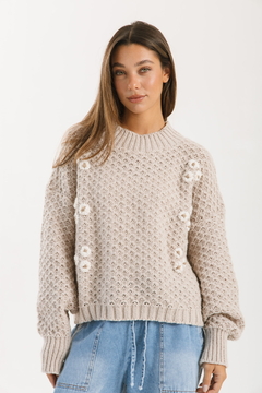 Sweater DAYSI Beige - Transferencia $40.275 en internet