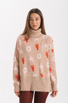 Maxi poleron OCEAN Beige - Transferencia $47.025 - comprar online