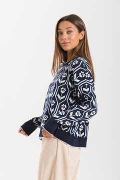 Sweater JACINTA Marino - Trasnferencia $40.425 en internet