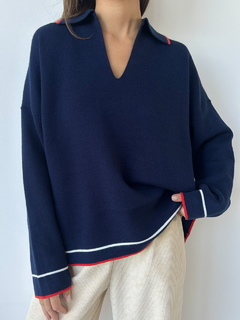 Sweater chomba EMMA Azul - Transferencia $48.525 - comprar online