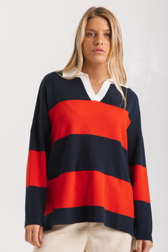 Sweater Chomba ESTAMBUL Marino - Transferencia $47.025 - comprar online
