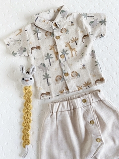 Conjunto lino estampado - Transferencia $41.250 en internet
