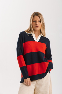 Sweater Chomba ESTAMBUL Marino - Transferencia $47.025 en internet
