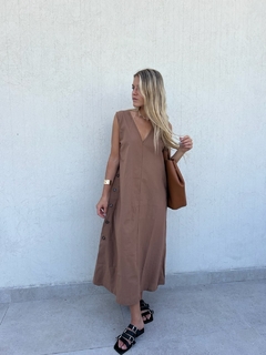 Vestido RITA Chocolate - Transferencia $46.500 en internet