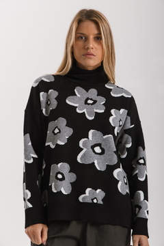 Maxi poleron ROXI Negro - Transferencia $47.025 - comprar online