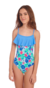 Traje de baño volado liso lavanda 210