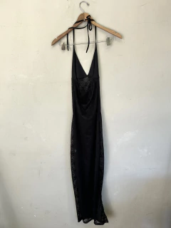 Vestido largo negro tipo solero - comprar online